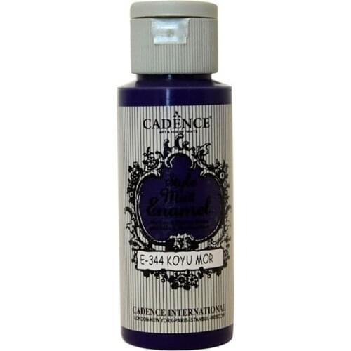 Cadence Style Mat Enamel Glass Paint 344-Koyu Purple 59ml (Porcelain