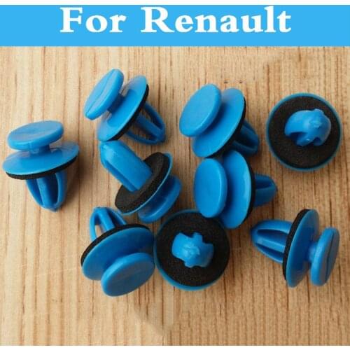 New 50pcs Blue Car Fender Plastic Rivets Hole Fasteners For Renault Megane Rs Safrane Kwid Laguna Latitude Sandero Logan Megane