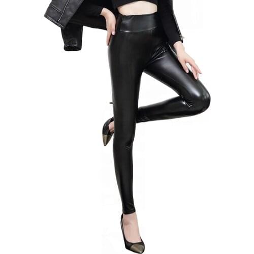 Женские кожаные брюки Meethope China At AliExpress