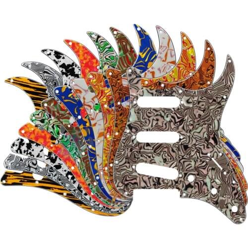 NEW 11PCS/Pack Shell Color 11 Holes Guitar Pickguard SSS Scratch Plate for FD Strat Electric Guitar Parts