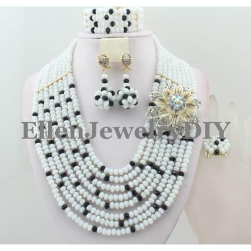 2019 New African Beads Jewelry Set Nigerian Wedding African Jewelry Sets Crystal Beads Jewelry Sets Free Shipping W8353