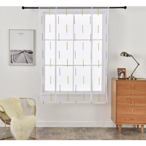 Lanke Meteor Shower Tree Window Screening,tulle Short Curtains for Living Room Bedroom Kitchen,Printing Drapes Decor 12 Sizes