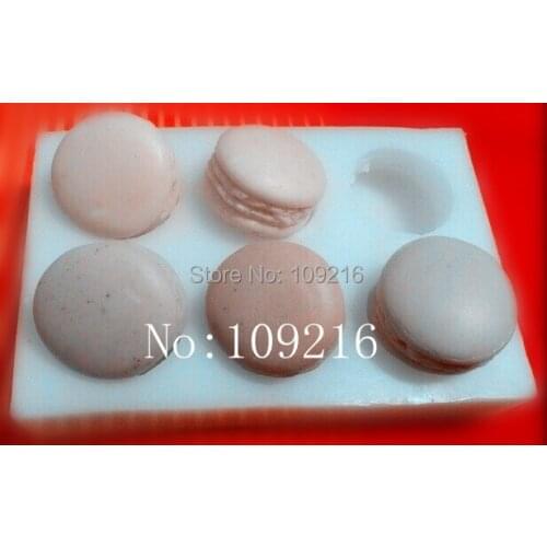 Wholesale!!!1pcs 6 Holes Marcaron Mold (zx999) Silicone Handmade Soap Mold Crafts DIY Mold