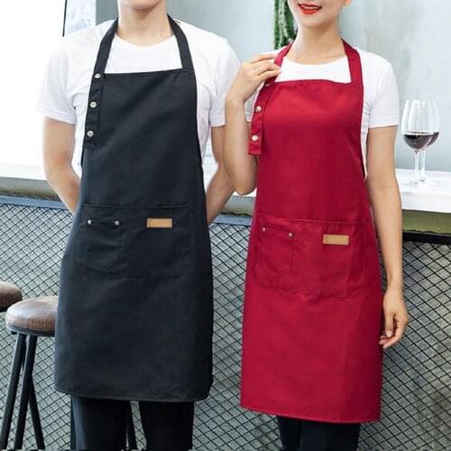 Sturdy Useful Sleeveless Home Kitchen Apron Bib Cotton Cooking Apron Lightweight for Gardening