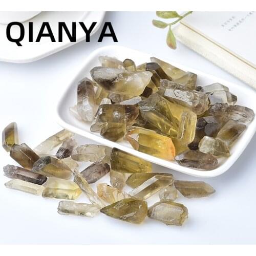 Rare Beautiful Natural Citrine Smoky Crystal Raw Stone Backbone Mineral Specimen Magic Wand Healing Aura Decoration Aquarium DIY