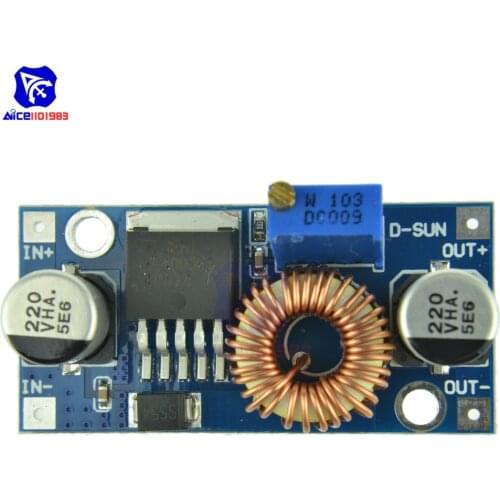 Diymore XL4015 Adjustable DC-DC Buck Step Down Power Supply Module 5A Max DC 5V-30V to DC 0.8V-24V 300KHz