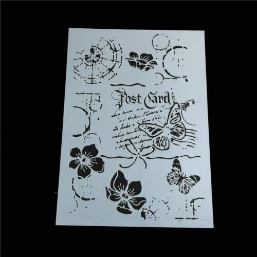 Craft Layering Template Stencils Butterfly Flowers Stencils For Walls Painting Scrapbooking Stamping Album Decorative Embossing
