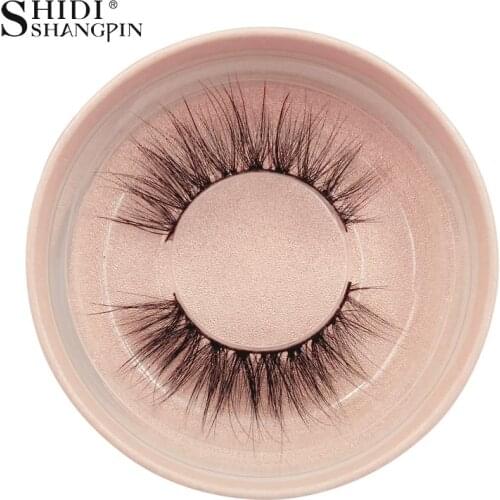 SHIDISHANGPIN 1 Pair Handmade Mink Eyelashes 1 Box 3D Mink Hair Lashes Winged Thick Cross Natural Long False Eyelash Gift box#71