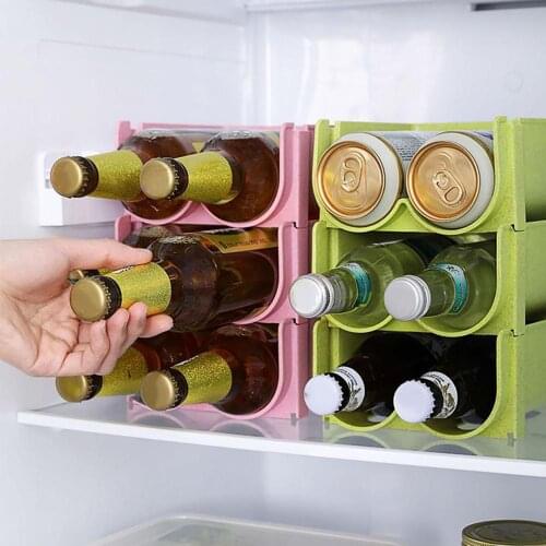 Stackable Household Beverage Storage Rack Beer Can Drink Holder Organizer Shelf Multifunctional can rack for refrigerator