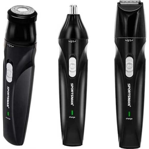 SM 3 in 1 rechargeable nose hair trimmer beard hair trimmer sideburn trimmer razor shaver hair remover