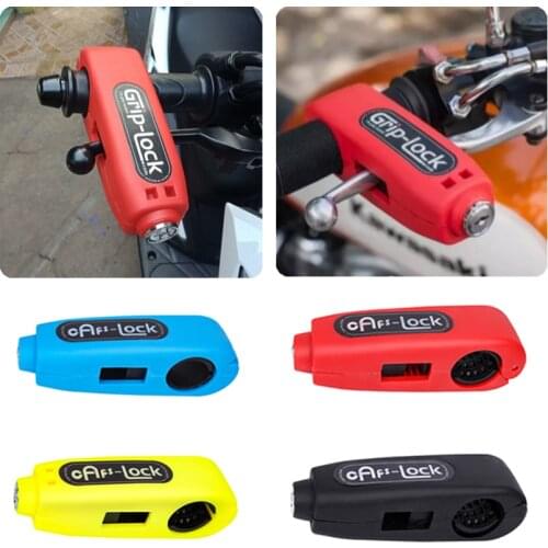 Motorcycle Anti-theft Handlebar Lock Universal Scooter Motor Grip Front Brake Lever Locks
