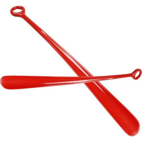 1Pcs 47cm Simple Fashion Shoehorn Plastic Solid Color Professional Easy Reach Flexible Handle Remover Aid Slip Shoe Horn Free