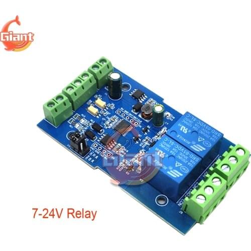 2 Channel Modbus RTU 7-24V Relay Module 485 Switch Input 4 Channel Modbus RTU Switch 12V Relay Output Anti-reverse Connection