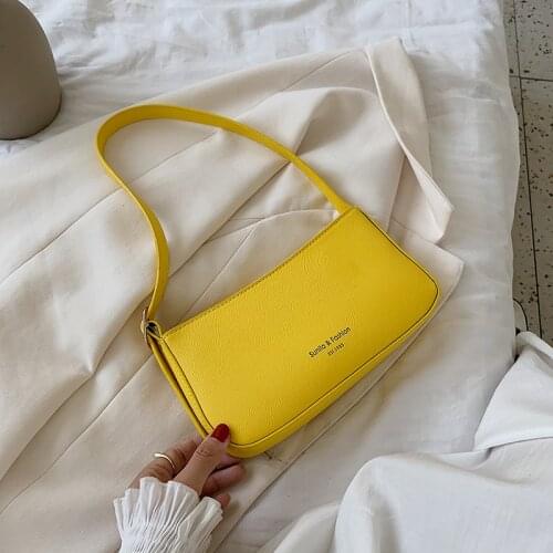 2020 summer new female bag fashion shoulder bag casual female bag solid color leather ladies bag luxury designer female bag