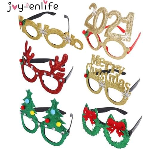 2021 Christmas Decorations For Home Christmas Glasses Christmas Ornaments Christmas Items Gift Party Decor New Year 2020 Noel