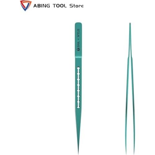 2UUL & WYLIE Ti11 Tweezers Titanium Alloy Straight Tips Forceps for Phone Motherboard Precise Wire Jump Chip IC Micro Repair
