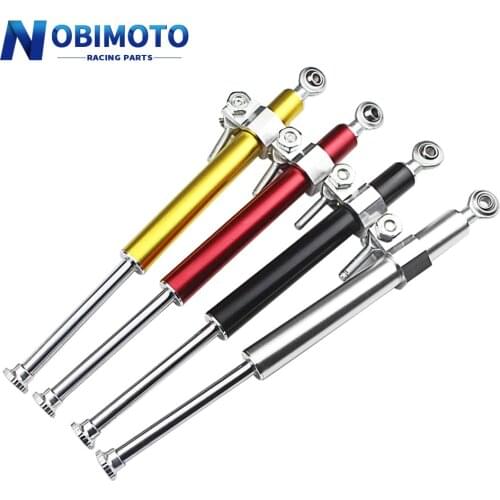 4Colors Universal Motorbike Shock Absorber Direction Damper Accessories 330mm Aluminum Motorcycle Steering Damper ForkStabilizer