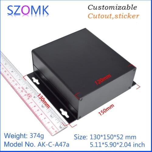 4 pcs 52*150*130mm hot sales anodized aluminum box enclosure for pcb design szomk aluminum extruded amplifier instrument casing