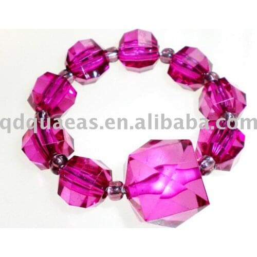 Acrylic napking ring purple beades napkin holder