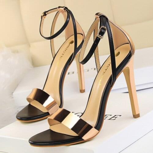 BIGTREE Shoes Women Sandals PU Leather Sexy High Heels 2021 Fashion Ladies Stiletto Heels 11 Cm Wedding Party Office Summer Shoe