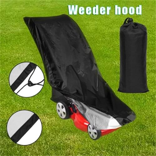 Lawn Mower Cover Push Mower Cover Polyester Oxford Waterproof UV Protection Universal Fit with Drawstring & Windproof Home
