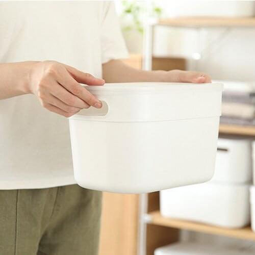 Underwear Socks Storage Box With Lid Sundries Toys Storage Basket Household Wardrobe Organizer Clothes Nordic White Plastic Box