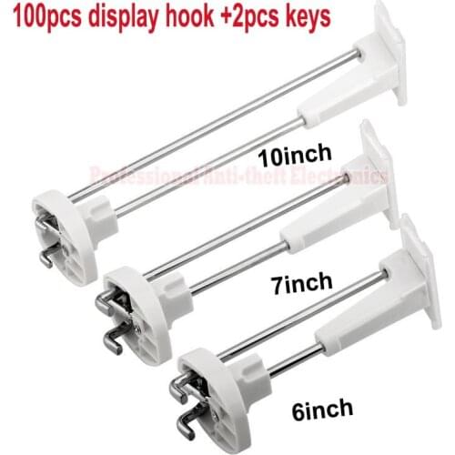 Pegboard hook security display hook fit for slatwall in retail store +2pcs magnetic lockpicks