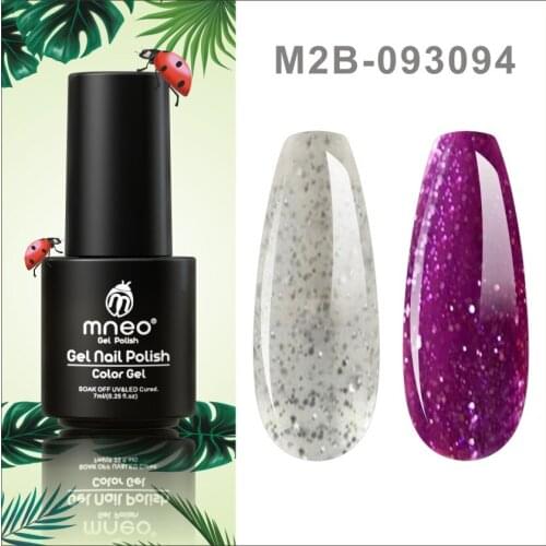 Gel Nail Polish UV and Led Semi Permanent Purple Sequin Glitter Shiny Color Lacquer Nailart Polishes Enamels Paint Esmates Kit