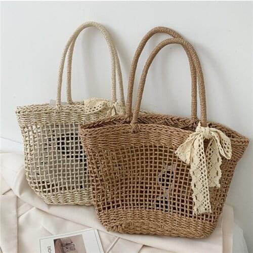 Summer Women Hand-Woven Rattan Bag Straw Cross-body Purse Beach Wedding Handbag Summer Clutch Basket Shopping Bag with Tassel