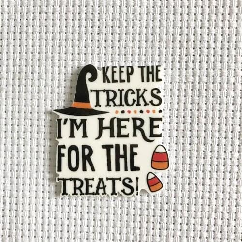 Halloween Magnetic Needle Minder, Needle Nanny Magnet for Embroidery needlework Keep the tricks, I'm here for the treats