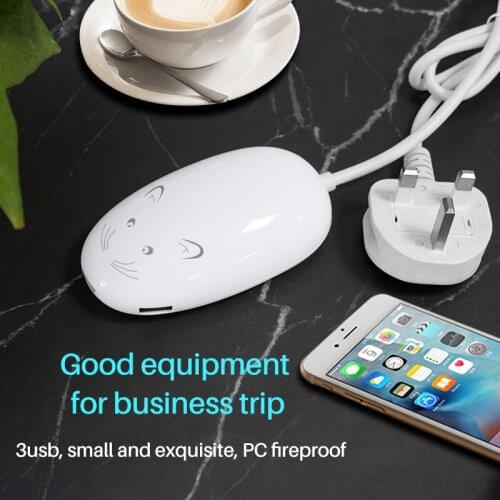 Fashion Mouse Shape Smart USB Charger for Xiaomi Samsung s10 iphone X mobile ipad tablet MP3 digital display Universal Wall Hub