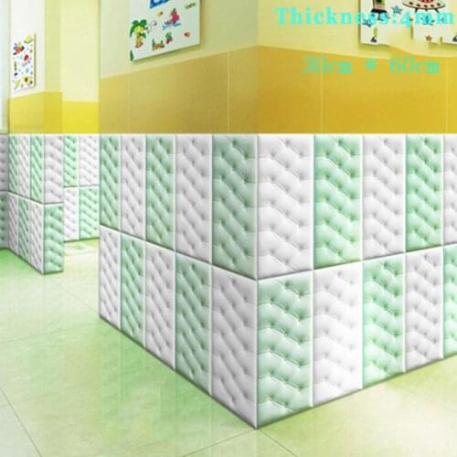 Soft 3D Fashion Wall Panel PE DIY Foam Bricks Wallpaper 60x30cm For Home Living Room Bedroom Waterproof Colorful 4mm