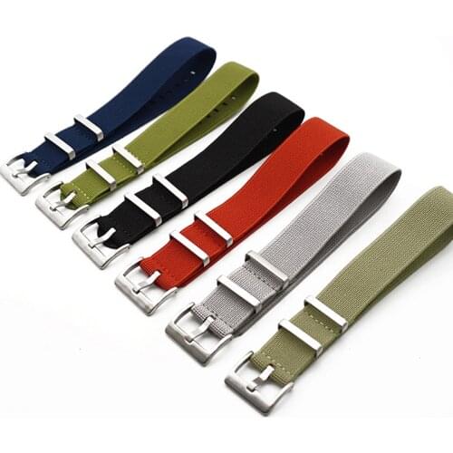 Nylon Nato Straps 20mm 22mm Watch Bands Durable French Troops Military Parachute Special Elastic Watch Bands Replacement For Men