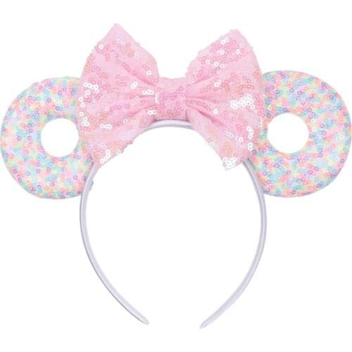 Disney Parks Beauty And Beast Aladdin Magic Carpet Mickey Mouse Ears Girls Women Hairband Party Hair-Bands Plush Toy Head Hoop