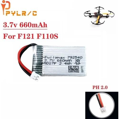 Original For F121/F110S Quadcopter Parts 3.7v 660mAh Lipo Battery 25C Battery PH2.0 792540 Upgrade