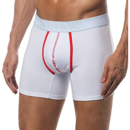 ORLVS Brand 50PC/LOT Wholesale Men Underwear Sexy Gay Boxers Men Panties Quick Dry Breathable Cotton Men Underpants Male Boxers