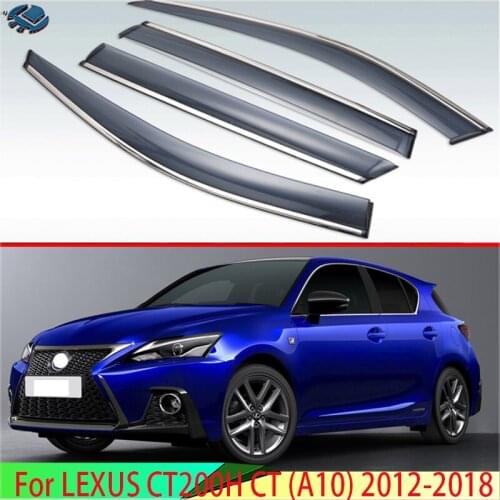 For LEXUS CT200H CT (A10) 2012-2018 Plastic Exterior Visor Vent Shades Window Sun Rain Guard Deflector 4pcs