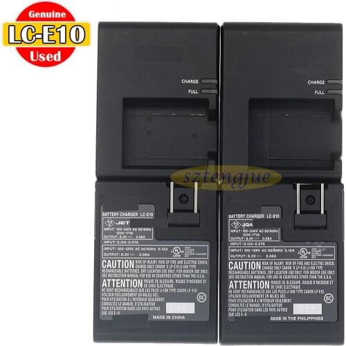 Used Genuine LC-E10 Charger For EOS 1100D 1200D 1300D 1500D KISS X50 X70 X80 X90 Rebel T3 T5 T6 T7 LP-E10