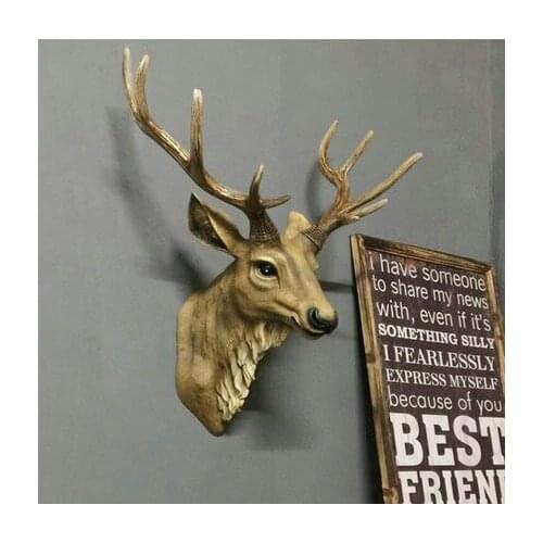 ANIMAL PENDANT DEER ANTLERS HANGING WALL RETRO STYLE CREATIVE ANIMAL WALL CRAFTS
