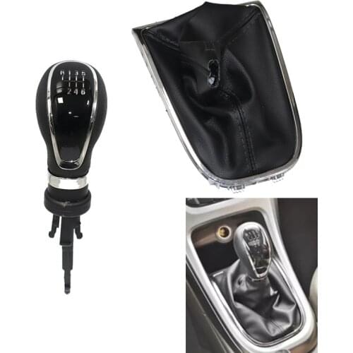 For buick excelle GT/XT 09-14 OPEL ASTRA chrome Manual Gear Shift Knob Head Gear Cover Shift Lever Stick