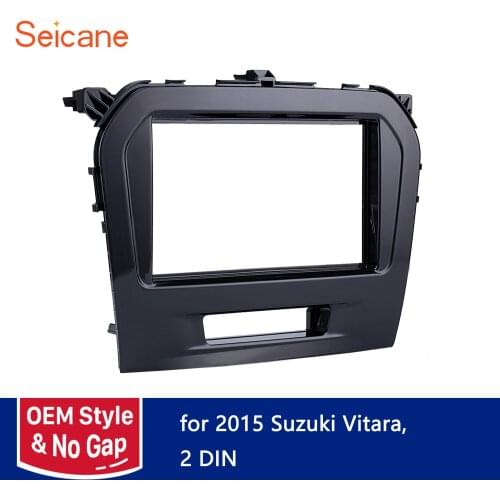 Seicane 2Din Car Radio Frame Fascia For Suzuki Vitara DVD Player Plate Panel UV Black Cover Bezel Auto Stereo Dash Refitting Kit