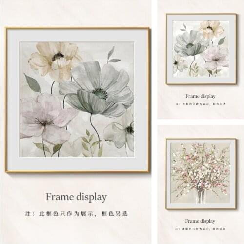 Modern Flower Canvas Painting Posters Print Scandinavian Wall Art Pictures for Living Room Bedroom Dining Room Nordic Home Decor