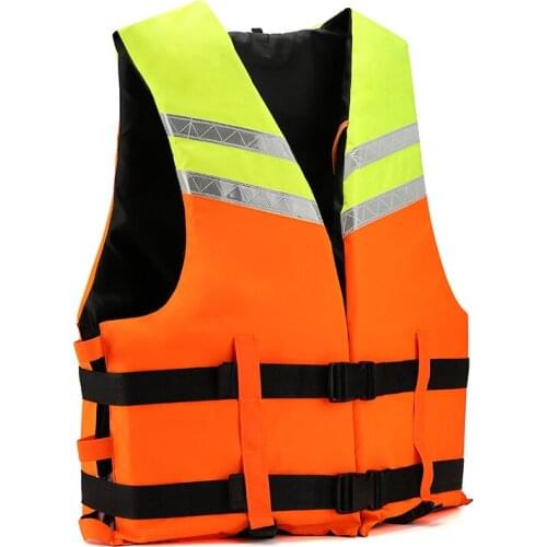 Swimming Boating Ski Drifting Life Vest L-XXXL Sizes Water Sports Man Women kids Jacket Polyester Adult Life Jacket Orange