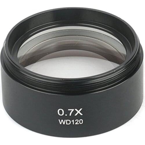 2Pcs Wd120 0.7X Trinocular Stereo Microscope Auxiliary Objective Lens Barlow Lens 48Mm Thread