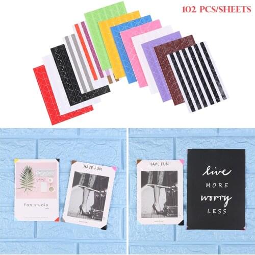 10 sheets Vintage Colorful Photo Corner Protectors Scrapbook Paper Photo Albums Frame Picture Handmade Decoration PVC Stickers