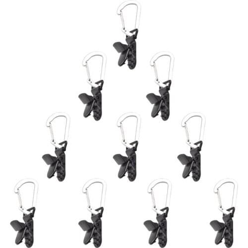 094C 10 Pcs Heavy Duty Tarp Clips Awning Clamps Lock Grips Windproof Plastic Tent Fixed Clip for Outdoor Camping Canopy