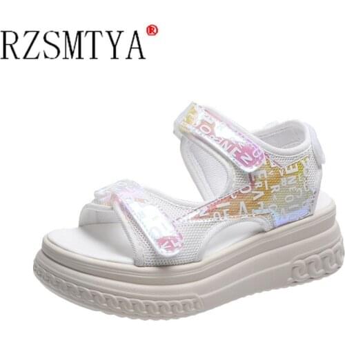 2021 New Fashion Style Casual Female Shoes Woman Summer Wedge Comfortable Sandals Ladies Flat Sandals Fashion Summer Wedges
