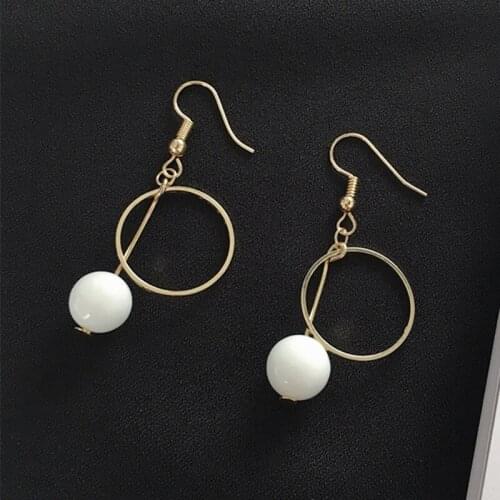 Retro Earrings Personality Geometric Round Brincos Simulated Pearl Earrings For Women 2021 Hot Fashion Jewelry Wholesale Gift