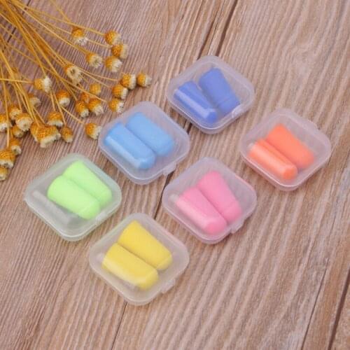 1Pair Soft Silicone Ear Plugs Sleeping Hearing Protection Noise Reduction K92F
