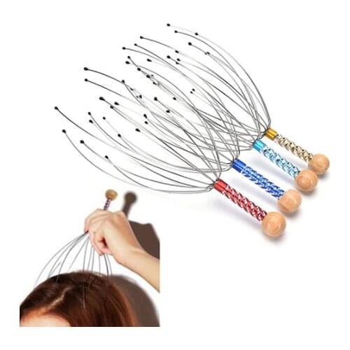 1PC Head Massager Neck Massage Octopus Scalp Promote Blood Circulate Stress Relax Spa Stimulates Scalp Head Massage Instrument